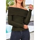 thumbnail image 3 of Suéter PRETTYGARDEN de Hombros Descubiertos con Canalé XL, 3 of 8