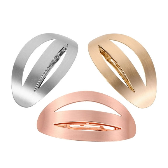 Homoyoyo Hollow Geometric Metal Hair Barrettes Set of 3 Stylish Hair Accessories for Women and Girls