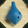 thumbnail image 5 of 6 Holes Resin Ocarina Alto C Simple Style Musical Instrument for Music Lover and Beginner, 5 of 5