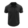 thumbnail image 3 of Short Sleeve Shirts for Men Casual Moisture Wicking Golf T Shirt Slim Fit Basic Tee Tops with Pocket Black L, 3 of 5