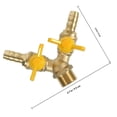 thumbnail image 2 of Raindrops Barb Shut Off Valves Brass Shut Off Valve Golden 1Pcs, 2 of 8