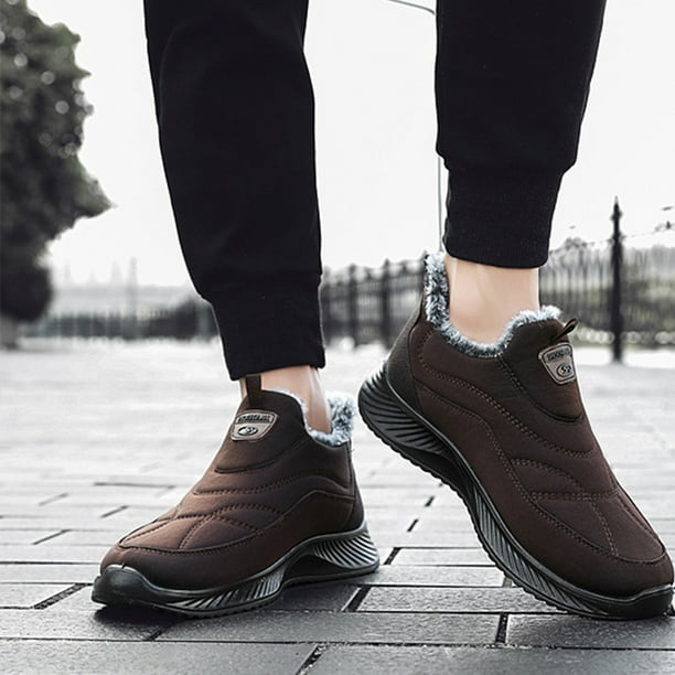 Botas Invierno Forrado De Piel Nieve Moda Hombres Zapatos Deportivos Casuales (39) Café DQrwqpou Tenis De Mujer Tenis De Hombre