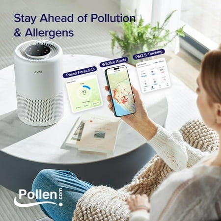 LEVOIT Air Purifier for Home, Smart WiFi and Alexa Control, H13 True HEPA Filter for Allergies, Pets, Smoke, Dust,