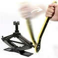 thumbnail image 1 of Gato de tijera para coche automotriz, herramienta de reparación de neumáticos de 2 tonedas, compacto, a mano, ahorro de esfuerzo, tipo Macarena gato plegable, 1 of 8