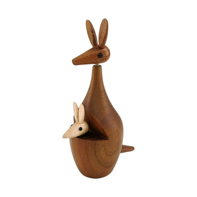 Estatuilla de animal, estatua decorativa de , recuerdo de fiesta, decoración de escritorio divertida, escultura de madera para estantería de