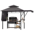 thumbnail image 1 of Abri de Toit Durable pour Patio Extérieur – Gazebo de Gril Extérieur pour Barbecue dans la Cour et Réceptions, Résistant aux Intempéries, Assemblage Facile, Gris, 1 of 7