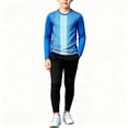 thumbnail image 4 of Kids Goalkeeper Uniform, Multicolor Long Sleeve Football Training Set, Soccer Goalie Jersey & Pants For Boys & Girls Sky Blue 9-10 Years, 4 of 5