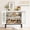 White, Changhong glass, variant on Contemporary Boho Rattan Sideboard Buffet Cabinet – Double-Layer Storage, Sturdy Metal Feet – Wooden Console for Hallway, Dining Room, Entryway – Light Color Square Pin