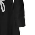 thumbnail image 2 of WREESH Halloween Robe Men's Casual Oversize Solid Color Drawstring Trouser Long Sleeve Turndown Collar Set Black, 2 of 8