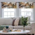thumbnail image 4 of LALILO Kitchen Curtain Valance Wind Music Africa Air Rod Pocket Window Curtain 52"x 18" Set of 2, 4 of 5