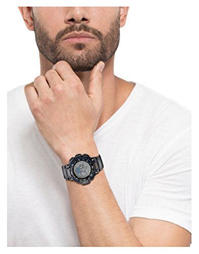 Casio Men's Triple Sensor Compass Watch, Black Strap