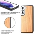 thumbnail image 4 of Solid Wood Case for Samsung Galaxy S22 Plus, Luxurious Natural Wood Slim Case with Drop Tested Shockproof Bumper and Camera Lens Protection Cover for Samsung Galaxy S22 Plus, MW Cherry, 4 of 16