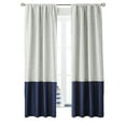 thumbnail image 3 of (2 pack) Better Homes & Gardens Colorblock Rod Pocket and Back Tab Blackout Curtain Panel, 1-Piece, Blue, 50" W x 84" L, 3 of 10