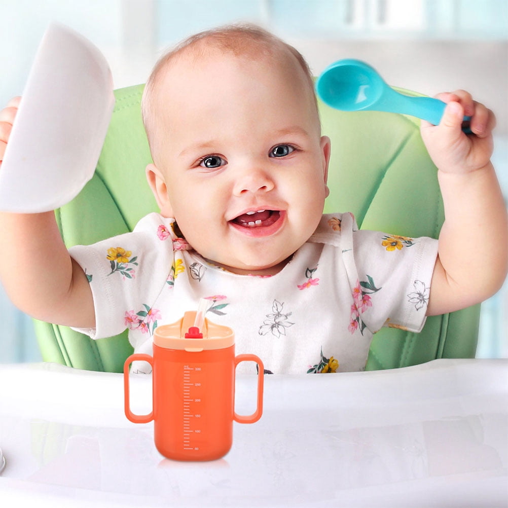 Worgeous  2 Pcs Adaptive Cups Dysphagia Rehabilitation Baby Elderly Orange