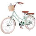 thumbnail image 3 of Dolonm 22" Cruiser Bike for Kids, Girls Bike Lightweight High-Carbon Steel Frame City Bike with Basket & Rear Rack, Comfortable Commuter Bicycle for Age 8+, Green, 3 of 8