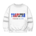 thumbnail image 1 of Hauts pour Enfants Trapstar Chandails à Col Rond à Manches Longues Chandails Graphiques Amples Trapstar Chandails à Enfiler de Rue Hip-hop Chandails pour Garçons Filles (Blanc, 130), 1 of 3
