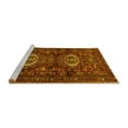 thumbnail image 2 of Ahgly Company Machine Washable Indoor Round Persian Yellow Traditional Area Rugs, 4' Round, 2 of 4