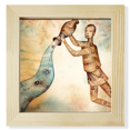 thumbnail image 1 of Janvier Février Aquarius Constellation Zodiac Carré Cadre Cadre Mur Présentoir de Table, 1 of 3