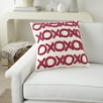 thumbnail image 4 of Mina Victory Life Styles Tufted Lines 18" x 18" Hot Pink Throw Pillow, 4 of 6