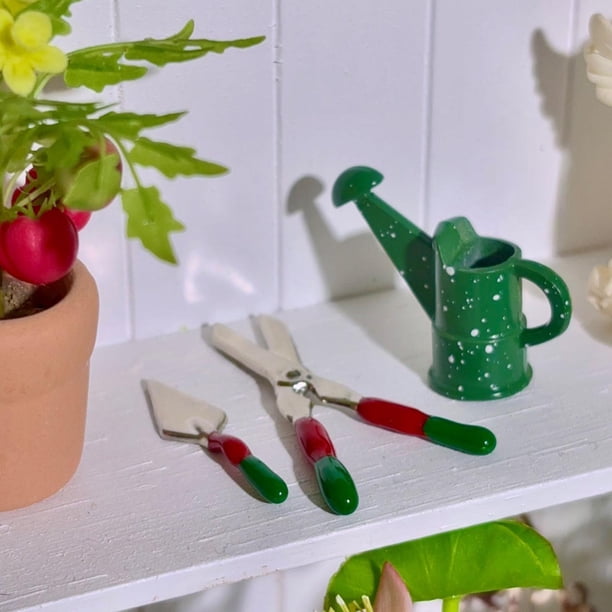 TISHITA 25 Pcs Outils de Jardinage Miniatures Outils de Jardin Miniatures Ornement de Jardin