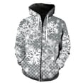 thumbnail image 1 of Sudadera con capucha y cremallera para hombre, diseño de copos de nieve de invierno, estilo Harajuku, hip hop, moda genial, gran oferta 2024, camisetas de manga larga con estampado 3D, 1 of 6