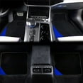 thumbnail image 6 of Leadwolf Car Floor Mats Universal for Honda for Civic Si Blue Velvet Colored Stripe Non-Slip Backing Front Rear Liner Carpet 4pcs, 6 of 8