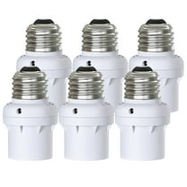 DEWENWILS 6 Pack Light Sensor Bulb Socket, Dusk to Dawn Sensor Socket, Light Bulb Socket for Light Fixtures