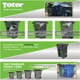 Toter 32 Gal. Trash Can Greenstone with Wheels and Lid