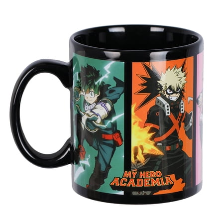 My Hero Academia Character Grid Deku Shoto Bakugo Tenya Ochaco 16 oz. Tee Coffee Mug Cup