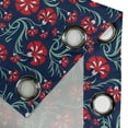 thumbnail image 4 of Ambesonne Floral Grommet Curtain, Asian Floral Pattern Night, 50"x63", Scarlet White Indigo, 4 of 5