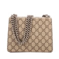 thumbnail image 4 of Pre-Owned Gucci Beige/Red Dionysus Mini Shoulder Bag Supreme Coated Canvas/Suede Leather, 4 of 10
