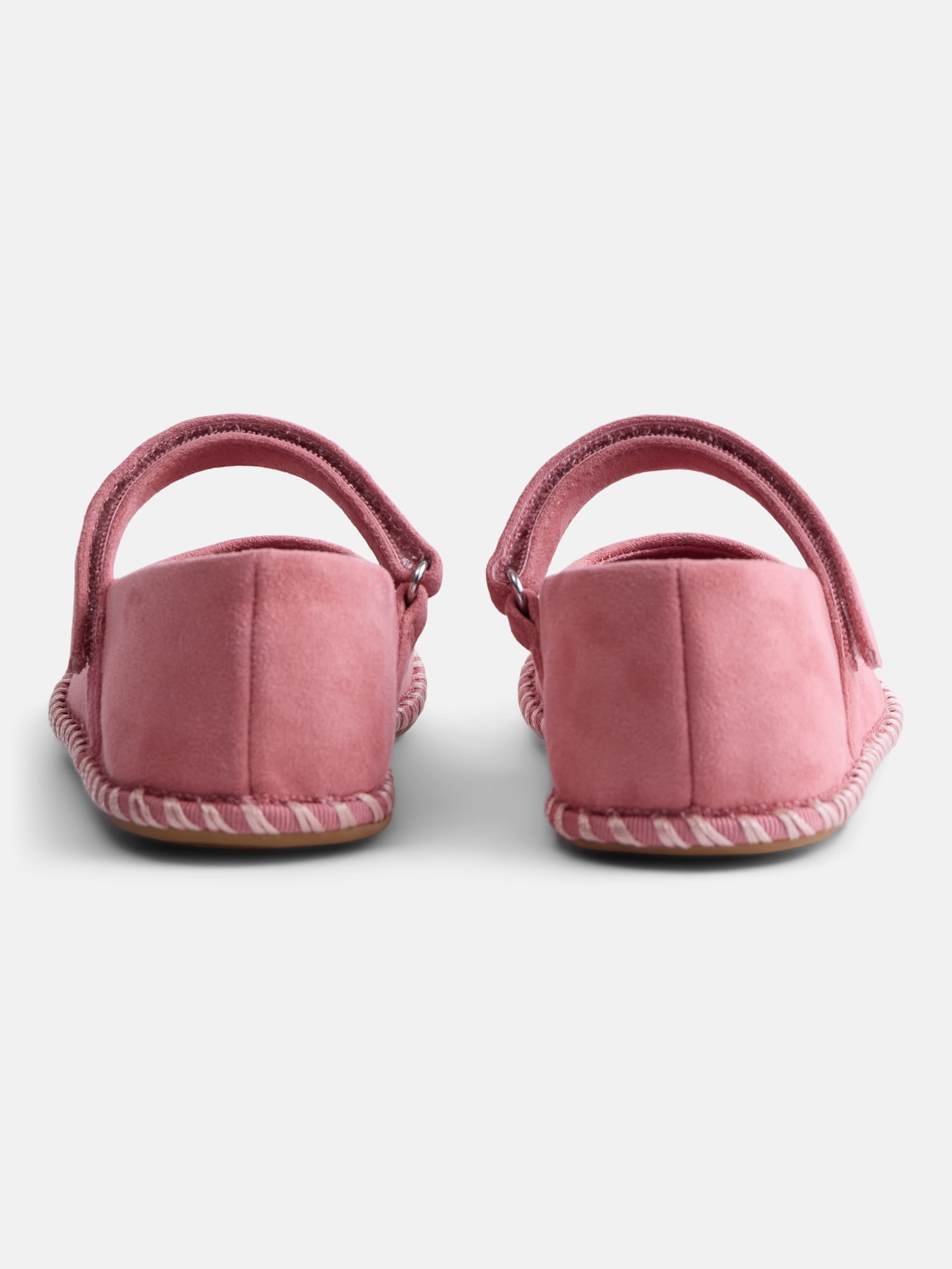 Wonder Nation Toddler, Little and Big Girls Faux Suede Whipstitch Ballet Shoes