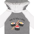 thumbnail image 4 of Inktastic Kawaii How I Roll Sushi Boys or Girls Long Sleeve Baby Bodysuit, 4 of 5