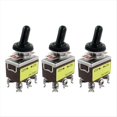 thumbnail image 1 of 3X AC 250V 15A On / On Interruptor de Palanca DPDT de 2 Posiciones con Bota Impermeable, 1 of 1