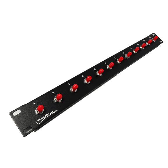 12 Port ST Fiber Patch Panel (Loaded 1u) 19"