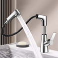 thumbnail image 1 of Ganfancp Grifo Lavabo Lavabo Elevable y Extraíble Doméstico Lavabo Encimera Lavabo Agua Caliente y Fría Junta Universal Ofertas Del Día Conector Universal para Grifo*1, 1 of 7