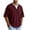 A#Wine, variant on Fanshiluo Men's Drop Shoulder Short Sleeve Polo Shirt, Loose Casual Collared Top,Size:L,Big and Tall Men
