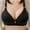 Black #7, variant on Voncos Plus Size Bras No Wire Breathable Comfortable Embroidered Glossy Everyday Bras for Women Black Bra Size 36