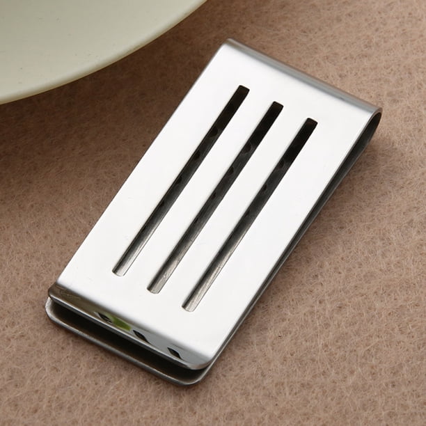 Clips Para Dinero Los clips de dinero artesanales de acero inoxidable ahuecan hacia fuera el soporte de abrazadera de efectivo portátil
