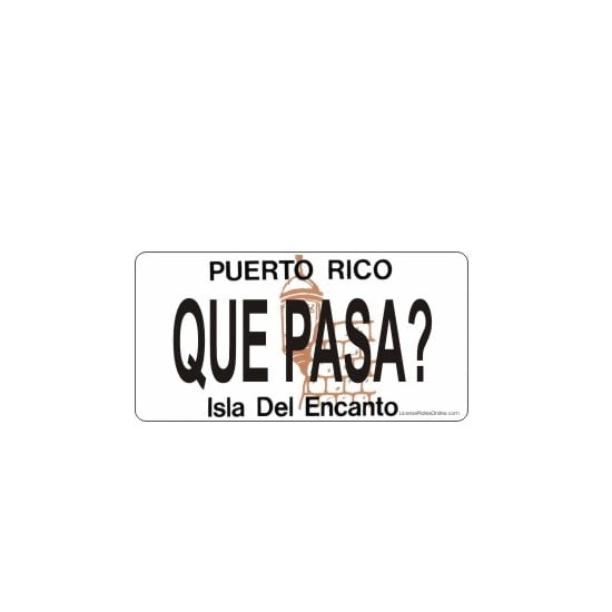 Design It Yourself Puerto Rico Bicycle Plate. Free Personalization on Plate