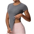 thumbnail image 1 of TaTaai Women's Sports T-Shirt Short Sleeve Crew Neck Fitted Slimming Breathable Naked Feel Yoga Running Gym Pilates Dance Workout Top Gift, 1 of 8