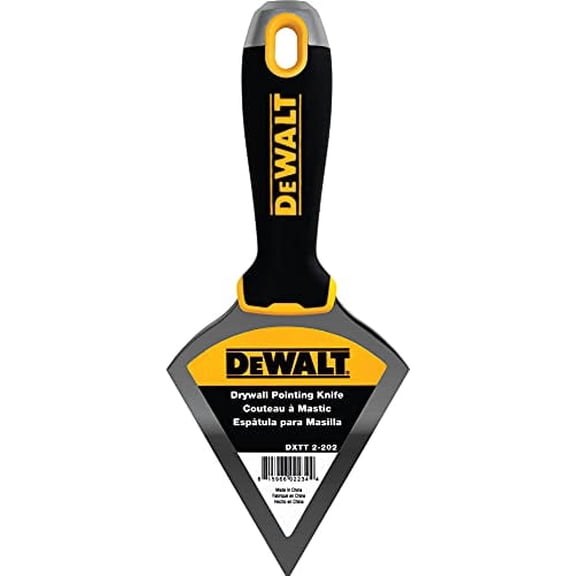 DEWALT Pointing Putty Knife| Stainless Steel w/Black Nylon Handle | DXTT-2-202