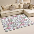 thumbnail image 2 of SKYSONIC Branch Roses Flower Area Rug Pad - 31 x 20 inch - 100% Light Weight Polyester Fabric for Living - Bedroom, 2 of 6