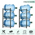 thumbnail image 3 of 3 Tier Black Water Cooler Jug Rack, 5 Gallon Water Jug Holder Heavy Duty Storage Rack, 3 of 7