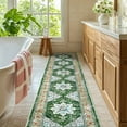 thumbnail image 6 of MeyJey Oriental Indoor Runner Rug for Hallway 2'x10', Non-Slip Machine Washable Vintage Area Rug Floor Carpet for Bedroom Kitchen Dinning/Living/Laundry Room, Green, 6 of 13