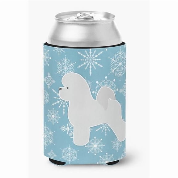 Winter Snowflake Bichon Frise Can or Bottle Hugger