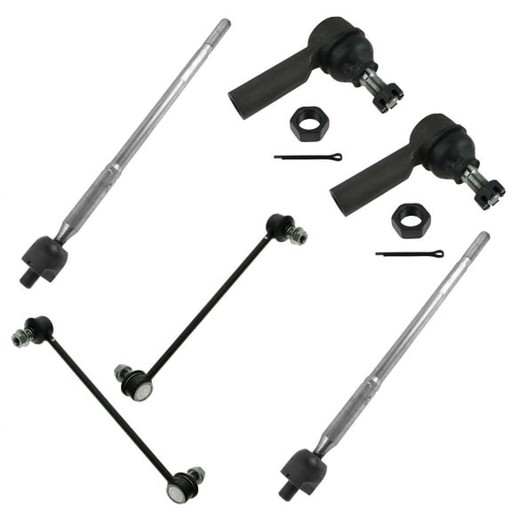 TRQ 6 Piece Kit Inner Outer Tie Rod End Sway Bar Link LH RH for Vibe Matrix New PSA59391 Fits select: 2003-2008 TOYOTA COROLLA MATRIX, 2003-2008 PONTIAC VIBE