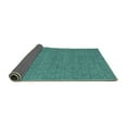 thumbnail image 2 of Ahgly Company Indoor Rectangle Solid Turquoise Blue Modern Area Rugs, 2' x 4', 2 of 4