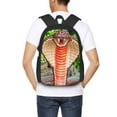 thumbnail image 7 of Japuie Cobra Snake Print School Backpack,Waterproof Bookbag,Casual Lightweight Travel Rucksack Daypack,Backpacks for Men Women,College High School Bags, 7 of 7
