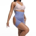 thumbnail image 4 of Defitshape Women's Tummy Control Shapewear Shorts Open Butt Lifting Buttless Slimming Boyshort Mid Thigh Breathable Firm Body Shaper Light Blue 3X-Large, 4 of 4